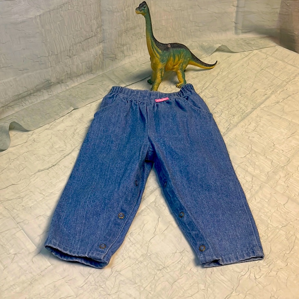 Vintage Baby B’Gosh Snap Up Denim Jeans | 18 months